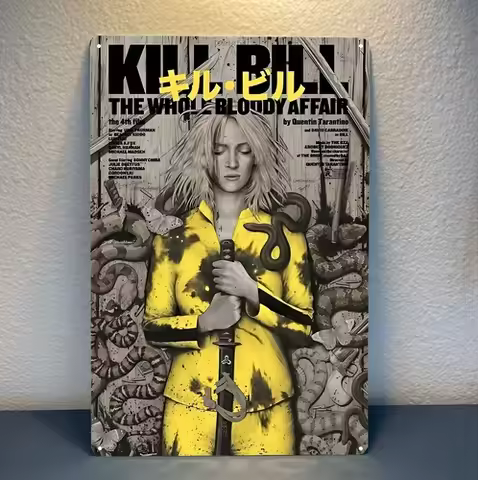 Kill Bill Bloody Affair Movie Metal Poster - Collectable Tin Sign -