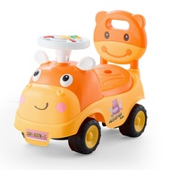 VEVOR Ride On Push Car 48.5 lbs Foot-to-Floor Walker with Horn & Music for Kids