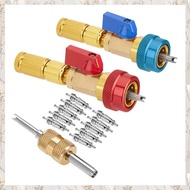 (MDQS) R134A Valve Core Quick Remover Installer High / Low Pressure Valve Core Remover Tool for Refr