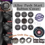 Auto Car Universal Alloy Pushstart Stop Button Engine Spin Cover Rotary Switch Design Honda Toyota P