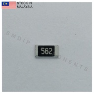 10PCS Taiwan-Grade 5.6k ±5%, 0603 SMD Resistor (562)