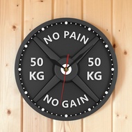 Modern Simple 50kg 3D Barbell Weightlifting Wall Clock Gym Fitness Clock Decorative Wall Clock V94J