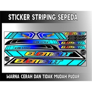 ELEMENT BICYCLE VARIATION STRIPING STICKERS STICKER MOTOR STICKER BASIKAL STICKER MOTORCUSTOM