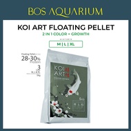 [ Value Pack ] Nishikigoi Koi Art 5kg 2 in 1 Growth + Color Fish Food With Nutrition Oil Floating Pe