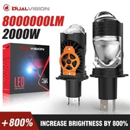 หลอดไฟเทอร์โบสำหรับรถยนต์ LED ของเลนส์โปรเจคเตอร์800000LM หลอดไฟหน้ารถ H4ไฟต่ำ6000K ไฟตัดหมอกสีขาว12