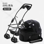 🚢Bello Portable Foldable Pet Trolley Trolley Dog Cat Bag Separation Cage out Small Pet Cart