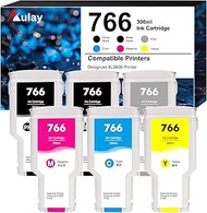 766 Ink Cartridge for DesignJet XL 3600 Series Printer 6 Pack (MK/PB/G/C/M/Y) 300ML P2V89A P2V90A P2