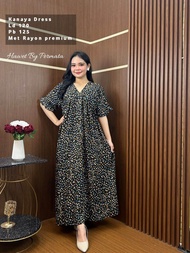 KANAYA DRESS | Terbaru Modern Korean Style Wanita Motif Daster Panjang Wanita kancing