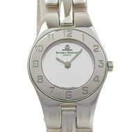 二手 Baume & Mercier Linea 女士腕錶 MV045204，不銹鋼材質，石英機芯，模擬顯示，銀色錶盤。
