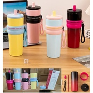 TERMOS Stainless steel tumbler thermos sus 316/Tumbler thermos with straw and rope 710 ml