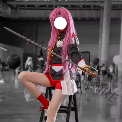 Anime Revolutionary Girl Utena Cos Suit Tenjou Utena Costume Blue & Red Military-Style Uniform for C