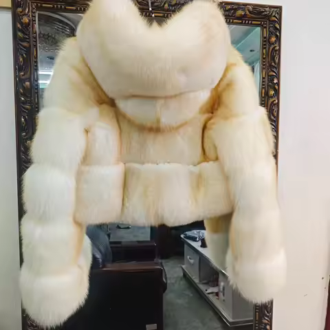Hot Sale Short Hooded Jacket 2026 Fashionable Young Colorful Fox Fur Raccoon Fur Warm And Stylish Wo