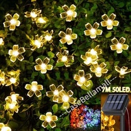 Solar Cherry Blossom Lights Sakura Solar Light LED Raya String Lights Outdoor Christmas Party LED La