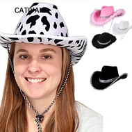 CATIYAHA Cowgirl Hat Sequin Funny Cowboy Accessory Cosplay Costume Party Sequin Cowgirl Hats
