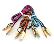 Cable charger⚡สายชาร์จ USB หัวเสียบ 2in1( android + lightning ) สายยาว 1 เมตร ชาร์จไว ปลอดภัย ถ่ายโอนข้อมูลได้ **มีของ ส่งไว**