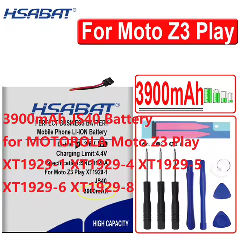 HSABAT 3900mAh JS40 Battery for MOTOROLA Moto Z3 Play XT1929-1 XT1929-4 XT1929-5 XT1929-6 XT1929-8