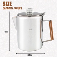 [ Store] ExclusiveCoffee Pot Percolator Coffee Pot Coffee Percolators Stovetop for Camping Stainless