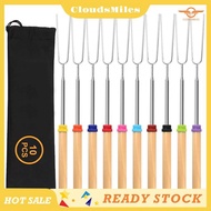 [CloudsMiles] 10 Pcs 32Inch,Smores Roasting Sticks for Fire Pit, Marshmallow Skewers, Smores Kit for