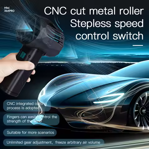 X64PRO Violent Mini Blower 16000mAh Turbo Violent Jet Fan Powerful Car Dust Blower 64mm Duct Fan Thr