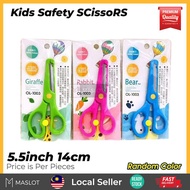 OULE Scissors Safety Kids 5.5 inch 14cm Random Color 1003 (mAsLoT)