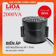 Biến áp tự ngẫu LiOA 2000VA DN020 đổi nguồn 1 pha 220V sang 100V 110V 120V