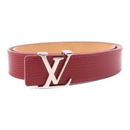 LOUIS VUITTON Epi Belt銀扣皮帶
