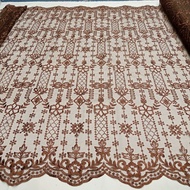 Premium Ethnic Embroidered Tille Fabric Luxury Ethnic Tille Fabric