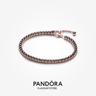 Pandora 14K Rose Gold Plated Black Sparkling Tennis Bracelet