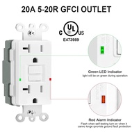 20 Amp GFCI Outdoor Electrical Outlet Box, Nonmetallic Heavy Duty Box IP66 Waterproof and NEMA 5-20 