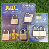 40mm Bliss Padlock Chrome/Bliss Heavy Duty Lock/Manga Pintu