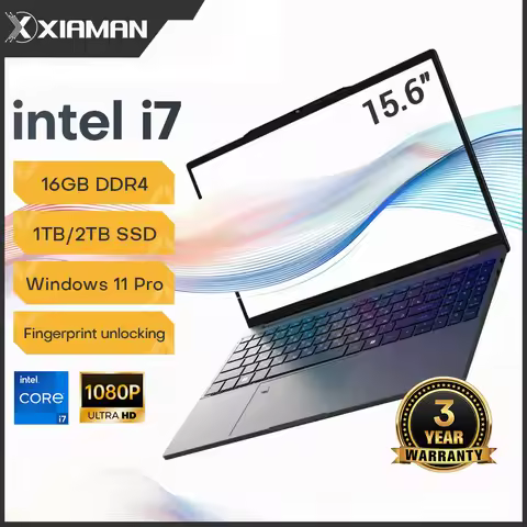 15.6" Windows 11 Pro i7 Gaming Laptop Computer PC Gamer Fingerprint Unlock Notebook Intel Core i7 65