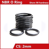 90 Hardness NBR O RingCS 2mm Nitrile Rubber Sealing Ring ID 2-50mm100Pcs in a pack