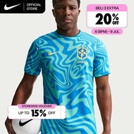 Nike Dri-FIT Mens Brazil Academy Pro Soccer Pre-Match Short-Sleeve Top - Light Menta [IH1662-369]