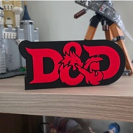 Dungeons and Dragons 3D Logo Or Fridge Magnet