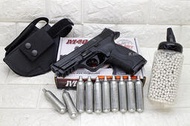 武SHOW KWC S&amp;W MP40 CO2槍 + CO2小鋼瓶 + 奶瓶 + 槍套 ( KC48 大嘴鳥手槍直壓槍