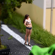 Adepe 1/64 Female Figure People Figure Layout Diorama Scenery Realistic Photo Prop