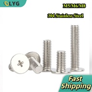 304 Stainless Steel Phillips Flat Head Screw Large Flat Head Screw CM Computer Screw /304 Stainless 