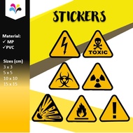 Safety Sign Sticker Hazardous High voltage Toxic Poisonous Biohazard Radioactive Flammable Warning C