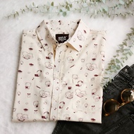 Milk Mocha Bear Pattern Shirt