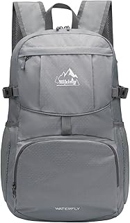 WATERFLY Hiking Foldable Daypack Backpack: 25L Ultra Lightweight Packable Waterproof Outdoor Travel 