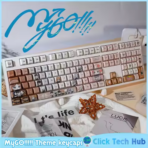 Mygo!!!!! Theme Keycaps Bang Dream! Animation Cherry Moa Soa High Anime Positive Side Engraved Pbt M