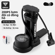 Bơm Bánh Xe Chạy Bằng Chân Đa Năng cho Xe Đạp Xe Đạp Điện Xe Máy và Bóng Rổ