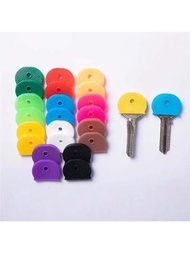 8種不同顏色的鑰匙帽套裝，用於標識標準平面住宅鑰匙的塑料編碼標籤套（不適用於異形鑰匙）