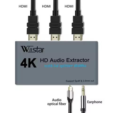 4K HDMI to HDMI Optical SPDIF 3.5mm audio Adapter Converters HDMI Audio Extractor Converter Audio Sp