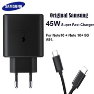 SAMSUNG Original 45W USB-C Super Adaptive ที่ชาร์จชาร์จเร็ว EP-TA845สำหรับ Samsung GALAXY หมายเหตุ10 Plus Note10Plus 5G A91 Note10 +