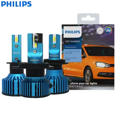 Philips Ultinon Pro3011 LED H1 H4 H7 H11 HB3 HB4 HIR2 Car LED Head Light 9005 9006 9012 6000K White 