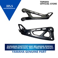 RXKING REAR FOOTSTEP MOUNT 3KA-F7452-00-33 (Kiri), 3KA-F7462-00-33 (right) BLACK YAMAHA FOOTSTEP BRA