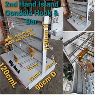 Big Rack 2nd Hand Island Gondola With Hook Double 64 pcs *30cmD), Rack Tepi,Rack Supermarket, Rack,F