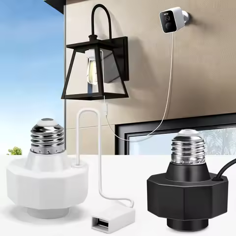 USB Light Socket Outlet Adapter 5V 1.5A Professional Outdoor Power Solution for WYZE Cam V3/V4 Ring 