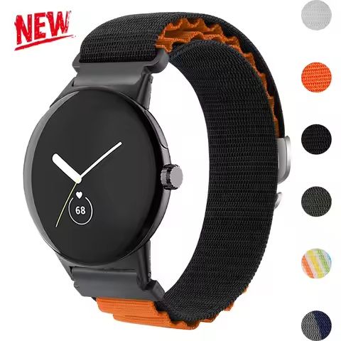 Braided Sport Strap for Google Pixel Watch 4/3 45mm Nylon Loop Band for Pixel 1/2/3/4 41mm Elastic A